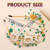 Urieo Bridal Wedding Headband Flower Green Hairband Crystal Bridesmaid Guest Hair Accessories for Women view 4