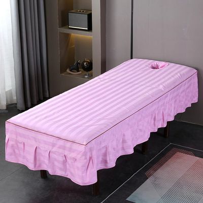 Pink,80x190cm/31.4x74.8in,Massage Bed Cover with Breather Face Hole,Elastic Washable Massage Bed Sheets Beauty Beauty Salons SPA Protective Bed Cover Massage Table Skirt