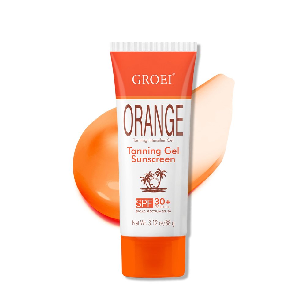 GROEI Tanning Intensifier Gel SPF30 Broad-Spectrum Sunscreen Gel with Fast-Absorbing Formula, Hydrating Bronzing Complex, for Beach, Pool & Outdoor Sports 3.12oz