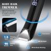 QREEYX Beard Trimmer for Men Groin & Body Hair Trimmer, Nose & Ear Clipper Head Razors for Bald Men, 5 in 1 Waterproof Manscape Kit with Travel Case, LED Display, Grooming Kit Gift for Him view 4