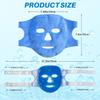Ice Face Mask for Puffy Eyes & Dark Circles - Cooling Eye mask for Face, Eye Relief, Headaches, Skin Care & Post-Laser Care, Reusable & Washable - (Blue) view 3