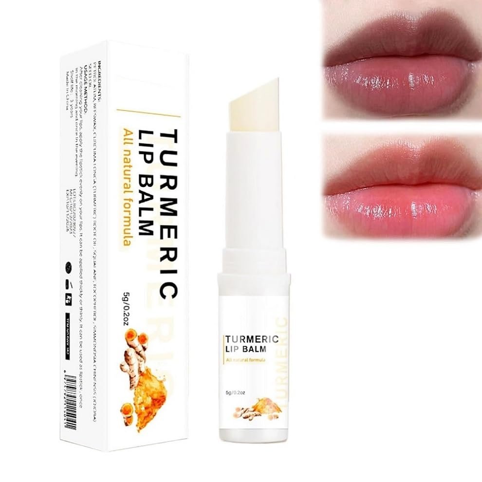 Turmeric Lip Scrub for Dark Lips, Moisturizing Lip Blam for Smokers, Exfoliating Lip Blam, Dark Lips Corrector Cream, Lip Exfoliator Scrub for Lip Softening & Hydration, Fade Lip Lines