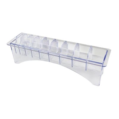 Fhtdhm Comb Organizer Box with 10 Slots for Hair Tools, Transparent
