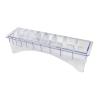 Fhtdhm Comb Organizer Box with 10 Slots for Hair Tools, Transparent view 1