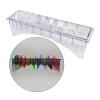Fhtdhm Comb Organizer Box with 10 Slots for Hair Tools, Transparent view 4