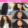 Curlyme Glueless Wigs Human Hair Pre Plucked Pre Cut Pre Bleached 7x5 Water Wave Lace Front Wigs Upgraded Drawstring Wear and Go Gluelesss Hair for Women Natural Hairline 20 Inch view 4