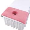 Massage Table Cover Towel with Face Cradle Hole, Premium Fitted Sheet with Locked Edges (Dusty Pink) view 1