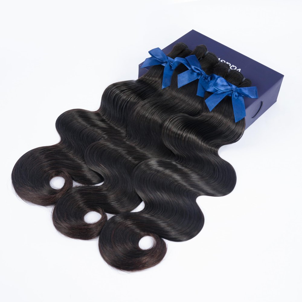 VQQSWAN Raw Bundles Human Hair Body Wave, Bleachable & Dyeable, No Shedding, No Tangles, 15A Raw Vietnamese Hair Bundles, 14 16 18 Inches, 3X Longer Lifespan