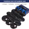 VQQSWAN Raw Bundles Human Hair Body Wave, Bleachable & Dyeable, No Shedding, No Tangles, 15A Raw Vietnamese Hair Bundles, 14 16 18 Inches, 3X Longer Lifespan view 3