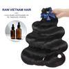 VQQSWAN Raw Bundles Human Hair Body Wave, Bleachable & Dyeable, No Shedding, No Tangles, 15A Raw Vietnamese Hair Bundles, 14 16 18 Inches, 3X Longer Lifespan view 4