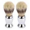 2Pcs Shaving Brush for Men, Long Soft Dense Brush Hair with Handle for Foaming Cream and Beard Shaving view 1