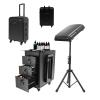 Fenjidrop Portable Tattoo Station on Wheels, 3-Drawer Tattoo Travel Case with Adjustable Armrest Stand, Lockable Storage for Tattoo Equipment & Supplies, Tattoo Workstation (Metal Panel) view 1