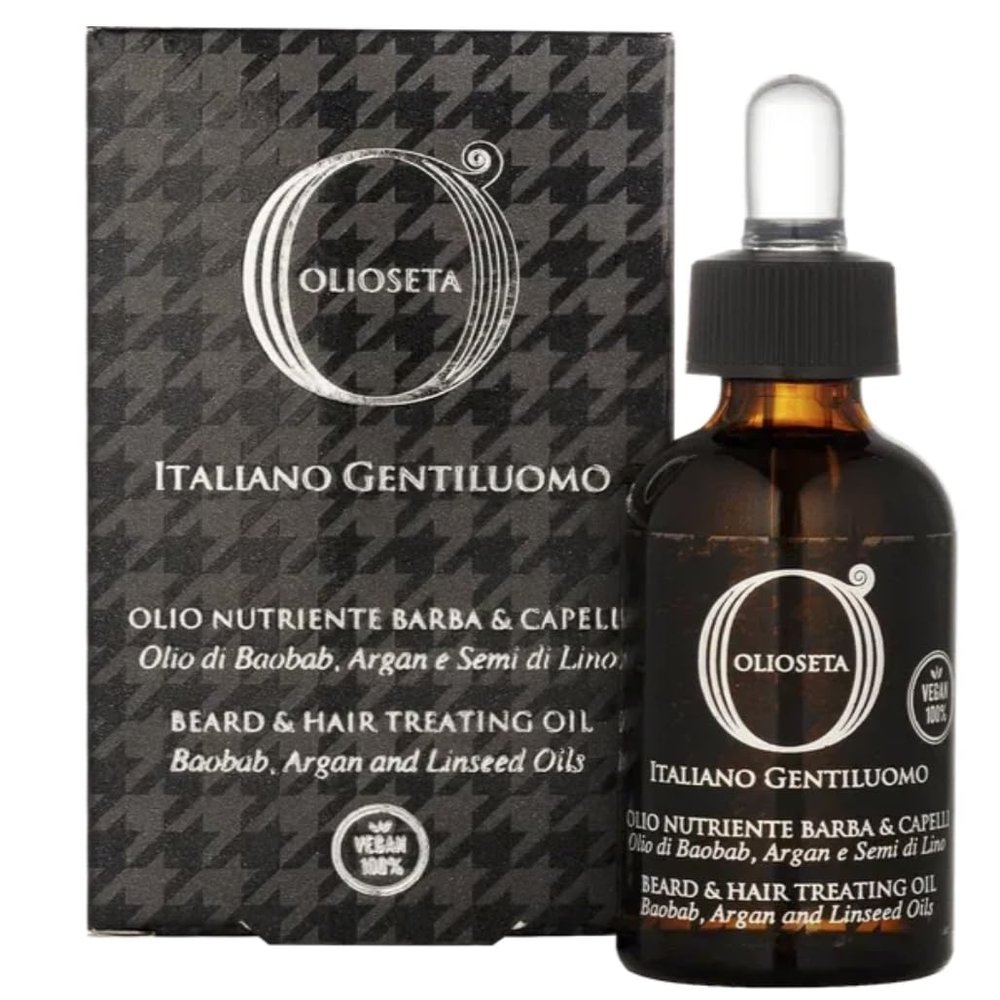 Barex Italiana Olioseta Italiano Gentiluomo Therapeutic Oil for Beard and Hair 30 ml./1 fl.oz.