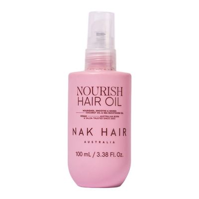 NAK Signature Nourish Hair Oil, Smoothing Treatment for Dry Hair, 3.4 fl oz