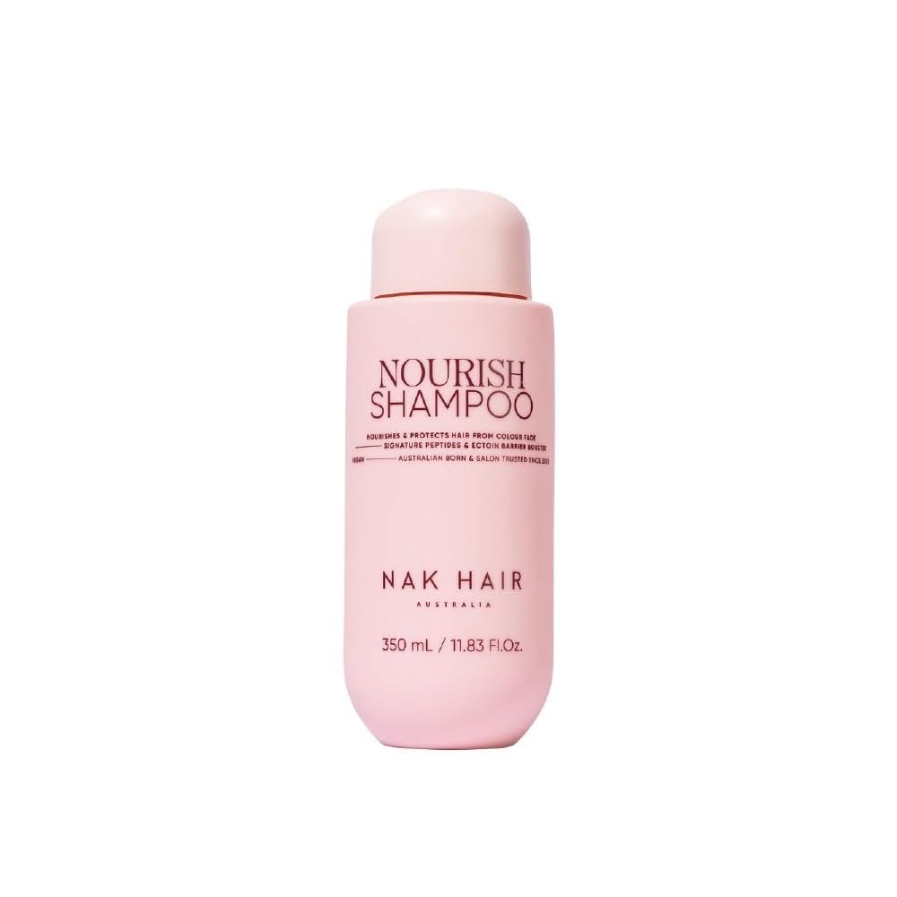 NAK Signature Nourish 350ml - Color Safe Moisturizing Shampoo - Repairs, Hydrates & Strengthen Damaged Hair with Peptides & Coconut Oil - Vegan & Sulfate-Free