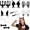 16 Pcs Halloween Hair Clips Mini Knife, Skeleton Hands, Bone, Bat Halloween Party Hair Accessories for Women Girls Cosplay Clips view 1