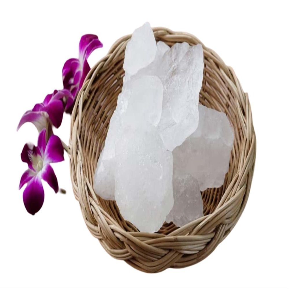100% Organic Alum Stone, Fitkari Stone, Phitkari, White Crystak Stones, Fitkari (2 kg)