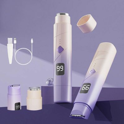 2 in 1 Electric Shaver for Women, Dual Head Bikini Trimmer, IPX7 Waterproof Wet Dry Razor, Rechargeable Women's Body Hair Remover for Arms Legs Underarms Face