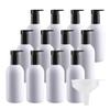24PCS 300ml 10oz Refillable Empty White PET Plastic Lotion Pump Bottles, Shampoo Body Washing Cream Shower Gel Storage Holder Container Toiletries Liquid Dispenser + 1 x Funnel (White) view 1