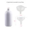 24PCS 300ml 10oz Refillable Empty White PET Plastic Lotion Pump Bottles, Shampoo Body Washing Cream Shower Gel Storage Holder Container Toiletries Liquid Dispenser + 1 x Funnel (White) view 4