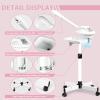 Facial Steamer Professional, Facial Steamer on Wheels with Storage Platform, Face Steamer with More Steam for Deep Cleansing and Hydration, Estheticians Steamer for Beauty, Spa and Home UseWhite view 3
