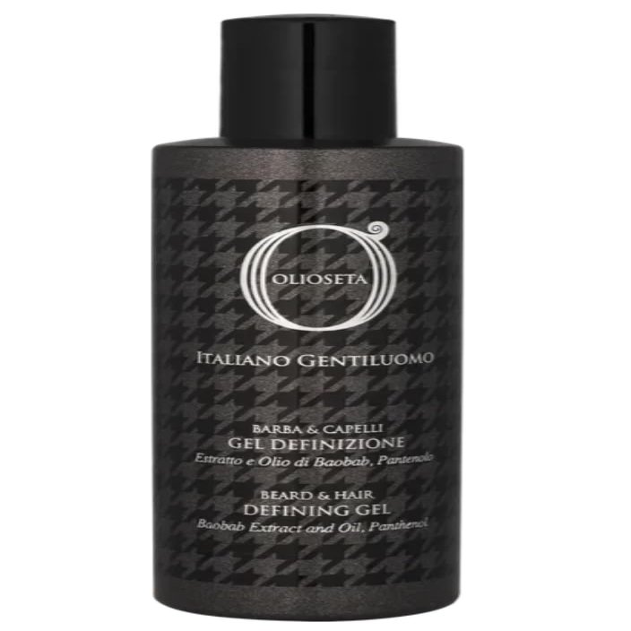 Barex Italiana Olioseta Italiano Gentiluomo Gel Defender for Hair and Beard Argan Linseed Oils 200 ml/ 6.7 flOz