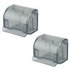 2pcs Wall Mount Razor Holder with Dust Cover Case, Waterproof Shower Razor Hanger Stand for Bathroom No-Drill Adhesive Shaving Rack Organizer Storage (Grey) view 1