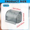 2pcs Wall Mount Razor Holder with Dust Cover Case, Waterproof Shower Razor Hanger Stand for Bathroom No-Drill Adhesive Shaving Rack Organizer Storage (Grey) view 2