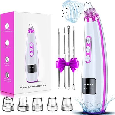 Blackhead Remover Pore Vacuum Upgraded Pore Cleaner Electric Whitehead Extractor Tool-5 Suction Power,5 Probes,USB Rechargeable Blackhead Vacuum