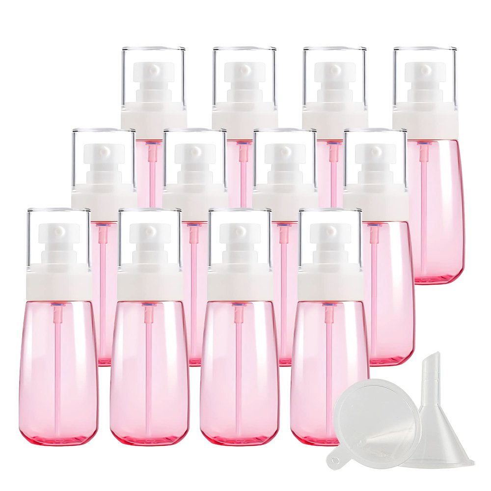 12 Pieces 100 ml Green Lotion Pump Bottles & 2PCS Funnel, 100ml Empty PETG Plastic Cosmetic Gel Travel Container for Cosmetic, Make up, Travel (80ml)