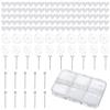 140 PCS Silicone Earring Backs for Studs 5/7 Mm Piercing Disc Bump Ball Flat Silicone Studs for Sports Clear Backs Earring Retainers Soft Clear Disk Pads Replacement Kits for Sports Work DIY view 1