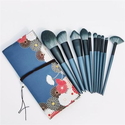 10pcs Hanami Makeup Brush Set Glow Foundation Brush(Black)