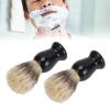 2 Pcs Shaving Brush for Men with Anti Slip Handle, Soft Hair Beard Lathering Brush for Smooth Shaving view 4