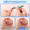2Pcs Mini Cuticle Cutter, Stainless Steel Hangnail Clipper with Brown Leather Case Professional Small Nail Cuticle Trimmer Precise Pointed Tip Cuticle Nippers for Trim Nail and Dry Skin view 3