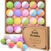 Bath Bombs for Women, 20 Pcs Natural Bath Bombs Spa Gift Set with 10 Unique Scents, Handmade Fizzies with Shea Butter for Dry Skin Moisturizing, Organic Relaxing Bubble Bath, Ideal Gift for Mom Wife view 1