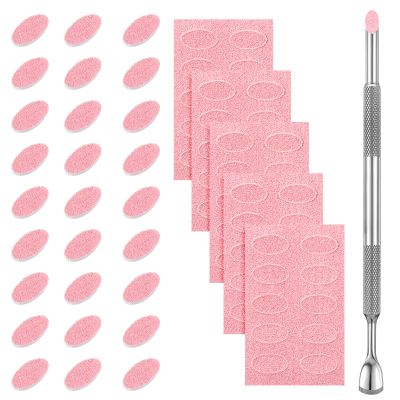 180 Grit Sandpaper Sheets Dual Ended Nail Cuticle Pusher Cutter Nail Art Pre Polishing Sandpaper Self-Adhesive Nails Art Sandpapers Pre-Treatment Cuticles Polishing Tools for Manicure Foot Salon Home