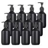 12 Pieces 300ml 10 oz Frosted Transparent Plastic PET Dispenser Pump Bottle with Lotion Pump DIY Refillable Bathroom Hotel Lotion Shampoo Gel Bottles with Funnel (Frosted Transparent 300ml) view 1