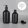 12 Pieces 300ml 10 oz Frosted Transparent Plastic PET Dispenser Pump Bottle with Lotion Pump DIY Refillable Bathroom Hotel Lotion Shampoo Gel Bottles with Funnel (Frosted Transparent 300ml) view 4