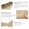 34 Inch Sew in Hair Extensions for Thin Hair 200g Long Straight Ash Blonde Bundles Synthetic view 3