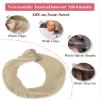 34 Inch Sew in Hair Extensions for Thin Hair 200g Long Straight Ash Blonde Bundles Synthetic view 4