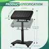 Poarmeey 3-Tier Tattoo Trolley Holder Stand and Tattoo Arm Rest Hydraulic Adjust Height Oversized for Tattoo Supplies view 3
