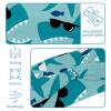 otnrnondcl Cool Blue Shark with Black Sunglasses Headbands for Women, Fashion Knotted Headband Wide Hairband Girls Hair Accessories view 4