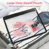 8-Pack Clear Zipper Pouches, Large 1310.4 Waterproof PVC Storage Bags, Transparent Makeup & Toiletry Organizers for Travel, Home, and Office view 4