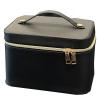 EHCBFCVN Pink LED Makeup Case, Portable Large-capacity Cosmetics Storage Bag, Handheld Travel Beauty Box, Detachable Three-colour Adjustable Mirror(Black) view 1