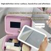 EHCBFCVN Pink LED Makeup Case, Portable Large-capacity Cosmetics Storage Bag, Handheld Travel Beauty Box, Detachable Three-colour Adjustable Mirror(Black) view 2