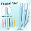60Pcs Slanted Eyebrow Tweezers for Women Men, Stainless Steel Tweezers Bulk Professional High Precise Tweezer for Ingrown Hair Removal Plucking Blackheadl(Multicolor) view 2