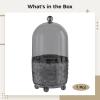 360 Rotating Makeup Organizer With Transparent Dustproof Cover, Glacier Texture, Water Wave Design, 6 Compartments view 3