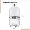 6-Compartment Rotating Makeup Organizer With Dustproof Transparent Cover, Glacier And Water Wave Design, Pet & Abs Materials view 2