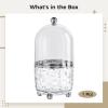 6-Compartment Rotating Makeup Organizer With Dustproof Transparent Cover, Glacier And Water Wave Design, Pet & Abs Materials view 3