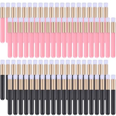 80 Pieces Lash Shampoo Brushes Eyelash Extensions Nose Pore Deep Cleaning Tool Cleanser Brush Peel Off Blackhead Removing Tool Facial Makeup Bath Lash Washing Brush